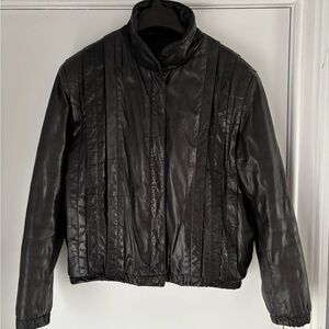 80s Black Leather Jacket